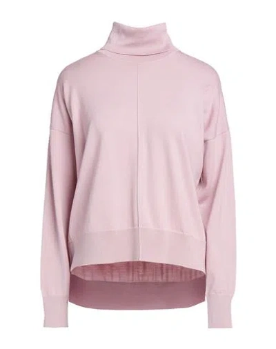 Anna Molinari Woman Turtleneck Lilac Size 6 Merino Wool In Pink
