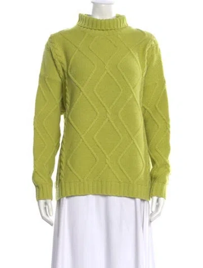 Pre-owned Anna Molinari Wool Turtleneck Sweater In Green