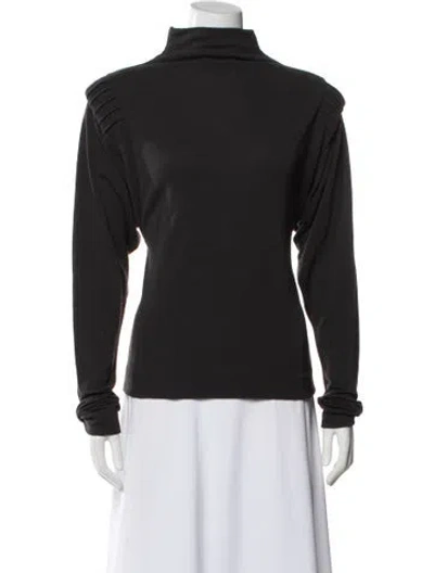 Pre-owned Anna Molinari Wool Turtleneck Top In Gray