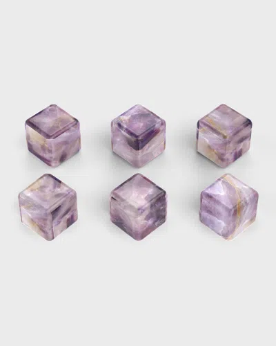 ANNA NEW YORK AMETHYST CUBES, SET OF 6