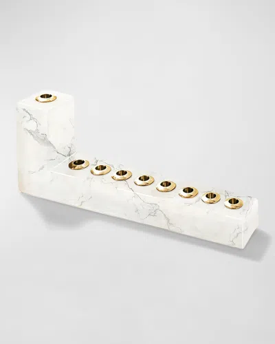 Anna New York Brillante Menorah In White