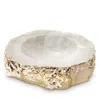 Anna New York Casca Crystal Bowl, Gold In Clear / White  Gold