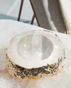 Anna New York Casca Crystal Bowl, Gold In Crystal Gld