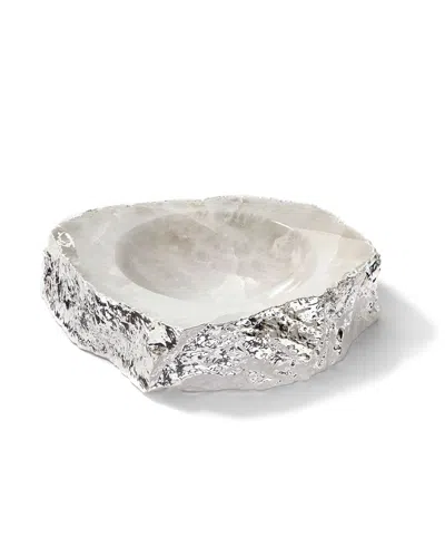 Anna New York Casca Crystal Bowl, Silver In Grey
