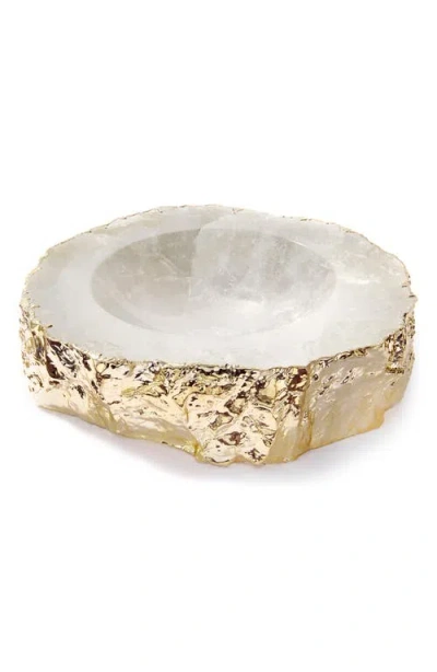 ANNA NEW YORK ANNA NEW YORK CASCA GOLD TRIM CRYSTAL QUARTZ BOWL
