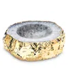 Anna New York Cascita 24k Goldplated Agate Bowl In Tan  Gold