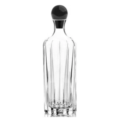 Anna New York Elevo 35oz. Crystal Whiskey Decanter In Obsidian,clear