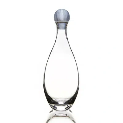 Anna New York Elevo 40.5 Oz. Wine Decanter In Smoky Agate,clear