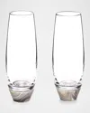 Anna New York Elevo 6 Oz. Champagne Glasses, Set Of 2 In Purple