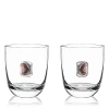 Anna New York Elevo Double Old-fashioned Glasses, Set Of 2 In Smoke - Damage