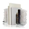Anna New York Fim Agate Druzy Bookends In White