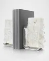 Anna New York Fim Crystal Quartz Bookends, Set Of 2