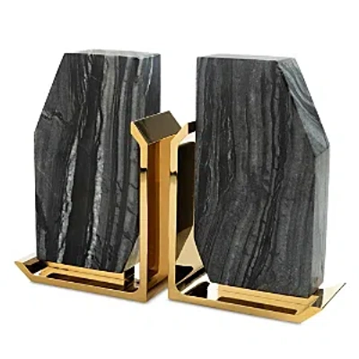 Anna New York Fim Geo Bookends, Set Of 2 In Black