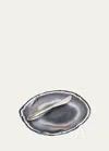 Anna New York Ita Cheese Plate & Forma Spreader In Smoke Slvr