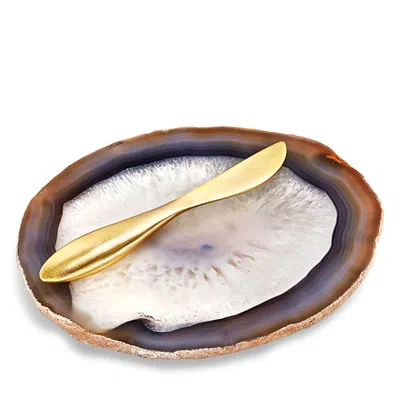 ANNA NEW YORK ANNA NEW YORK ITA GEMSTONE CHEESE PLATE AND SPREADER