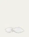 Anna New York Kivita Set Of 2 Coasters In Crystal Slvr