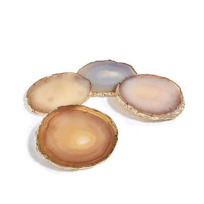 Anna New York Lumino Coaster In Sand,gold