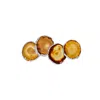Anna New York Lumino Set Of 4 Agate Coasters In Sand/silver