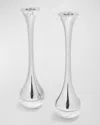 Anna New York Marble & Silver Dual Candleholders, Set Of 2 In Metallic