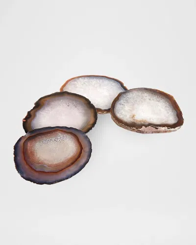 Anna New York Natural Agate Coasters, Set Of 4