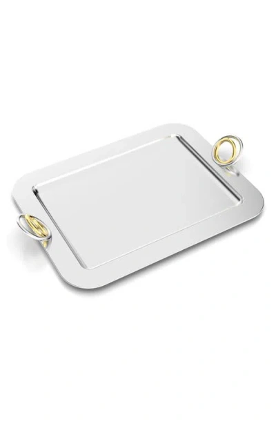 Anna New York Ring Small Serving Tray In Silver