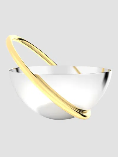 Anna New York Ring Stainless Steel & Brass Nut Bowl In Multi