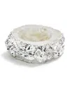 Anna New York Silver Plated Crystal Bowl In Gray