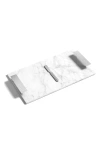 Anna New York Striations Cheeseboard & Knife Set In White