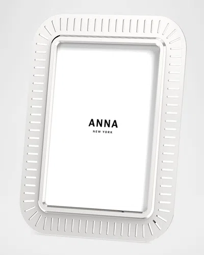 Anna New York Striations Frame, 5" X 7" In White