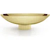 Anna New York Striations Fruit Bowl In Gold
