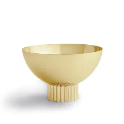 Anna New York Striations Nut Bowl In Gold