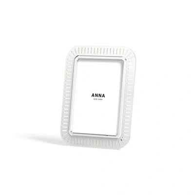 Anna New York Striations Picture Frame In Silver