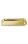 Anna New York Striations Small Rectangle Serving Tray, 13.75" In Gold