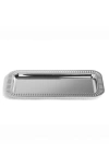 Anna New York Striations Small Rectangle Serving Tray, 13.75" In Silver