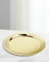 Anna New York Striations Round Serving Tray, 15.25" In Gold