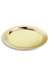 Anna New York Striations Round Serving Tray, 15.25" In Gold