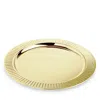 Anna New York Striations Round Serving Tray, 15.25" In Gold