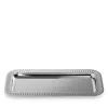 Anna New York Striations Small Rectangle Serving Tray, 13.75" In Silver