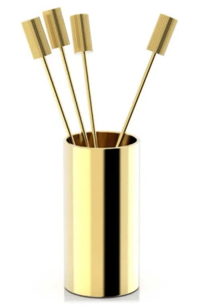 ANNA NEW YORK ANNA NEW YORK STRIATIONS SET OF 4 COCKTAIL PICKS