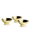 Anna New York Striations Trio Bowls, Set Of 3 In Gold