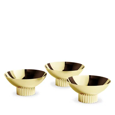 Anna New York Striations Trio Bowls, Set Of 3 In Gold