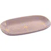 Anna New York Talianna Lily Pad Ceramic Catchall Tray In Lilac And Gold