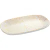 Anna New York Talianna Lily Pad Ceramic Catchall Tray In White And Gold