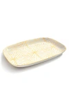 Anna New York Talianna Lilypad Serving Platter, White W/gold In White And Gold