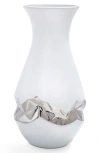 Anna New York Talianna Oro Vase In White And Silver