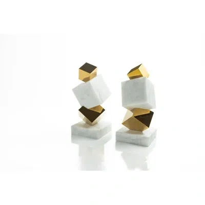 Anna New York Torre Objet In White,gold