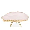 Anna New York Torta Rose Quartz Cake Stand, Gold In Pink