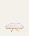 Anna New York Torta Rose Quartz Cake Stand, Gold