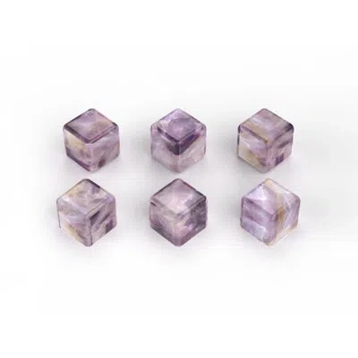 Anna New York Vida Gemstone Whisky Cubes In Amethyst