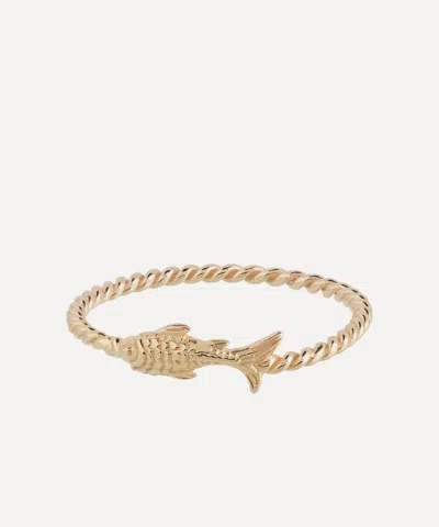 Anna + Nina 14ct Gold Fins Of Fortune Ring